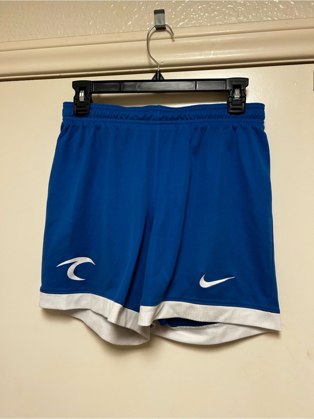 Nike Women's Surf Soccer Royal Blue Athletic Shorts with White Accents